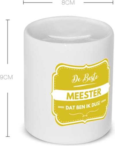 Akyol - de beste meester, dat ben ik dus Spaarpot - Meester - iemand die een meester is - beste ooit - werk - collega - school - verjaardagscadeau - kado - gift - geschenk - afscheidscadeau - welkomscadeau - verrassing - spaarpot