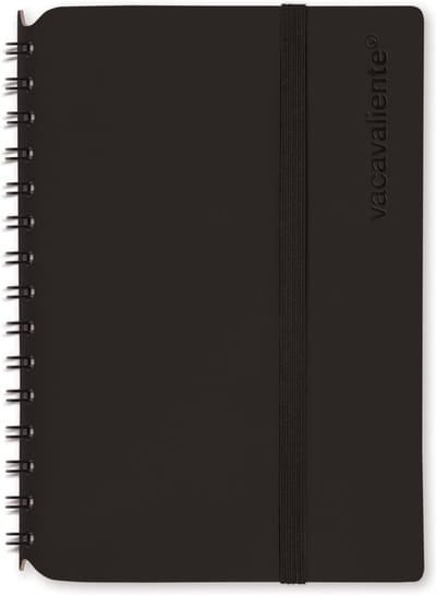 Vacavaliente - Notitieboek A6 - Gerecycled Leer - Zwart