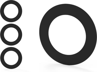 3 ABS Plastic Opvulringen inbouwspot - 110 x 72 - Renovatiering - Afdekring achter een inbouwspot - Zwart - Pak van 3 stuks - Verbredingsring