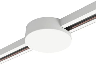 Qub Ronde Plafondplaat voor 1-fase railverlichting - Wit