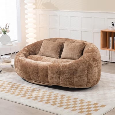 Zitzak Sofa - Luie Stoel - Ontspannen Zitten - Hoge Rugleuning - 150x95x63cm - Grijs