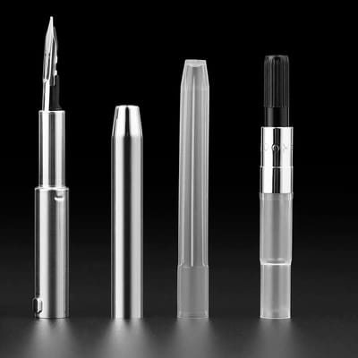 Elegante Vulpen met Extra Fijne Nib en Converter - Blauwe Hars Inktpen Set met Opbergtas en Zwart Klem