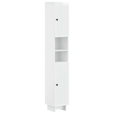 vidaXL - Badkamerkast - met - Open - Plank - EDE - Hoogglans - Wit - 30 - x - 31 - x - 190 - cm
