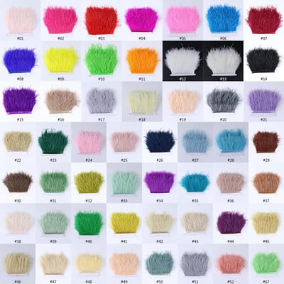 Veer 1 Meter Echte Struisvogelveren Rand Franje 8-10CM Decoratie Pluimen Lint voor Bruiloft Feestjurk Kleding Naaiben Accessoires 10-15cm 1meter