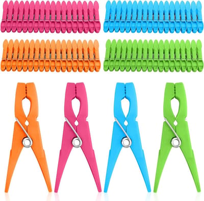 Kleurige en Sterke Kledingknijpers, 72 Stuks, Windbestendig voor Waslijnen en Hangers