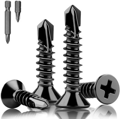 Set van 120 Zelftappende Schroeven M4.2x19mm Roestvrij Staal Zwart Voor DIY Klussen, Montage en Bevestiging