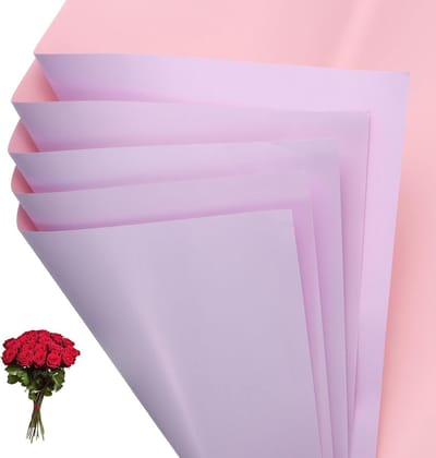 Bloem cadeaupapier - 20 vellen dubbelzijdig waterdicht boeket - papierfolie - bloemistverpakking - bloemenpapier voor bruiloft - doe-het-zelf handwerk - Valentijnsdag - Moederdag - donkerpaars