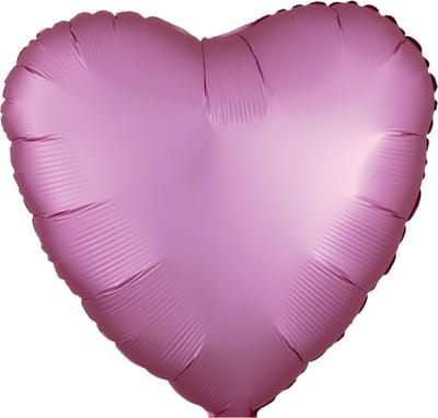 Folieballon flamingo roze hart 43 cm