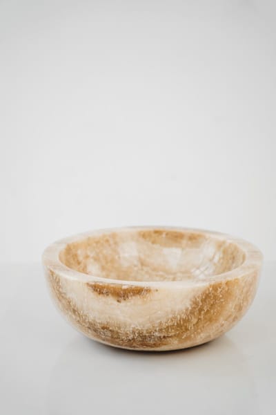 Teakea - Onyx Natuurstenen Waskom Ø40x15 cm - Luxe Ronde Onyx Waskom