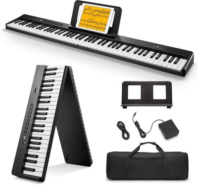 Elektronisch Keyboard - Digitale Piano Draagbaar Toetsenbord - Muziek Maken - Opvouwbaar Ontwerp - 88 Toetsen - Zwart