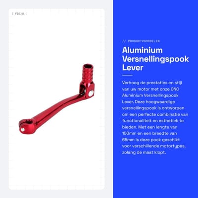 Dailygoods- Versnellingspook Hoes - Pookknop - Versnellingspook Knop - Universeel - CNC Aluminium - 150mm/65mm - Versnellingshendel