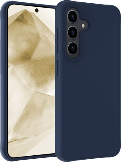 Hoesje - Geschikt voor Samsung Galaxy A55 - Sterk & Shockproof - Hoes Cover - Siliconen Case - Telefoonhoesjes - Donkerblauw