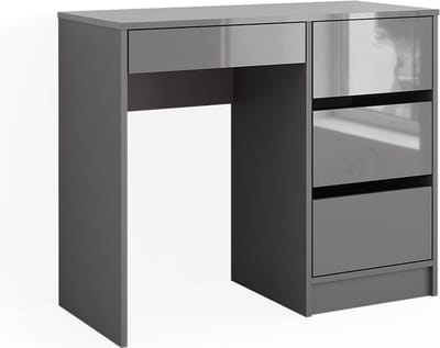 Vicco Sherry Kaptafel – 90 cm met 4 laden Hoogglans grijs