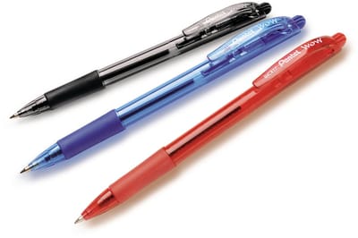 Pentel BK417 Zwarte balpen, 0,7 mm, 2 stuks