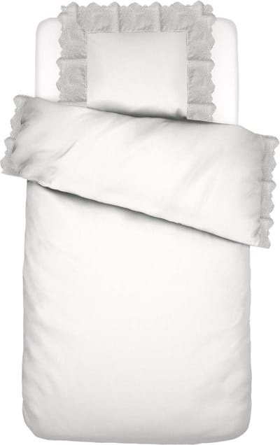 Essenza Maen Dekbedovertrek Wit - Eenpersoons – 140x200/220 cm