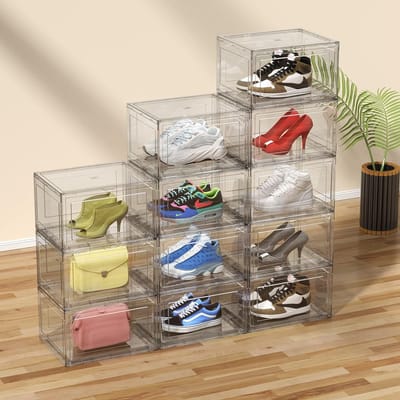 Online Europe - 6 Premium schoenenbox - Schoenen doos - Transparante Stapelbaar & Universeel