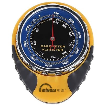 Baromètre altimètre numérique multifonctionnel Portable pour Camping en plein air randonnée escalade jaune