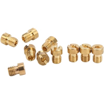 10 stuks Carburateur Hoofdsproeiers Kit 5mm 75?98 Model Gouden Metalen Duurzaam Mondstuk voor Dellorto Carburateur beige