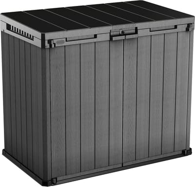 Opbergkast Tuin - Tuinkast Buiten - Afvalbakken Verbergen - Weerbestendig Composiet - 1150 Liter - Grijs