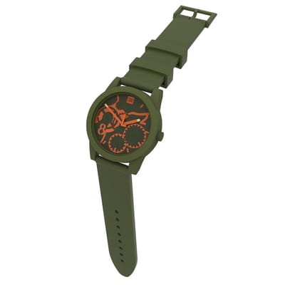 TOO LATE - silicone horloge - JOY Watch - Ø 39 mm - ARMY GREEN Orange