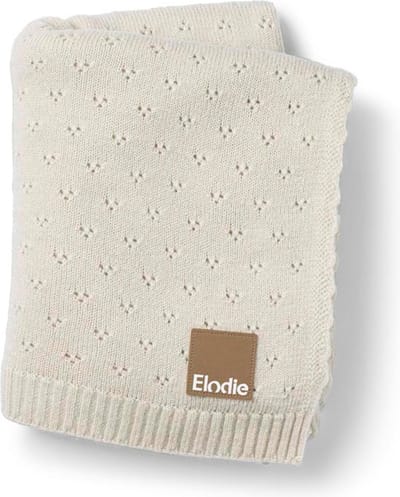 Elodie Pointelle Dekentje - Wiegdeken - Dekentje baby - Babydeken - Dekentje - 100 cm x 75 cm - Creamy White
