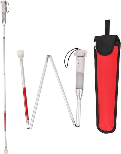 Slimme Wandelstok - Elektronische Stok - Veilig Lopen - Met Alarmfunctie - 35cm Gevouwen - Wit