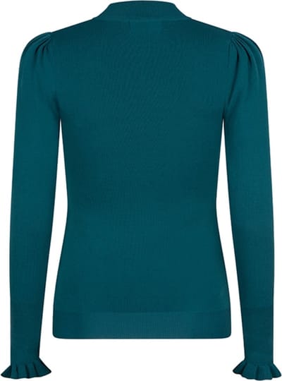 Lofty Manner Trui Sweater Justine 411 Petrol Blue Dames Maat - XL