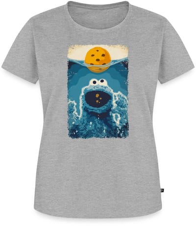Sesamstraat Koekiemonster Haai Premium T Shirt Dames
