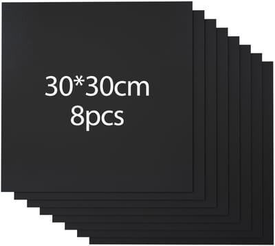 Creatorally 8 stuks Plaat - zwart Multiplex Zonder Verf - Multiplex Platen - 3mm - 30x30cm - Perfect voor Pyrografie Lasersnijden CNC Fretwerk Rolzaag Freeswerk - Modelbouw Laser Snijden Graveren