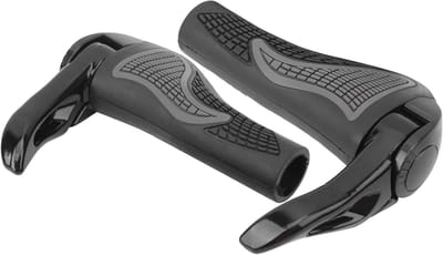 Fiets Handvatten - Antislip Grepen - Comfortabel Fietsen - Verlengd Stuuruiteinde - 5.5 Inch Lengte - Zwart