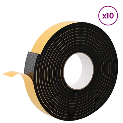 vidaXL - Zelfklevende - schuimtape - 10 - st - Zwart - 30mm - x - 5m - CR - Schuim