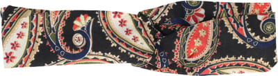 Haarsoires Haarband Twist 5cm – Paisleyprint – Gladde Stof – Multicolor Zwart - Zachte Knoop Hoofdband - Haaraccessoire voor Dames & Meisjes