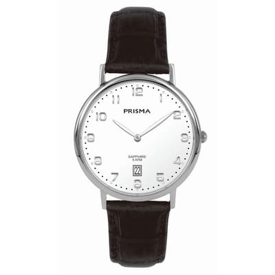 Prisma horloge P.1002 Heren Signature Steel Silver Black