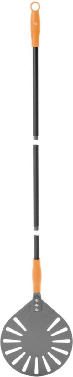 HENDI Ronde geperforeerde pizzaschep – geanodiseerd aluminium – 230x1200 mm – warmte-isolerende handgreep