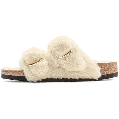 Birkenstock Arizona Grote Gesp Teddy Eierschaal (Dames) Dames Sneakers 1023130 36 beige