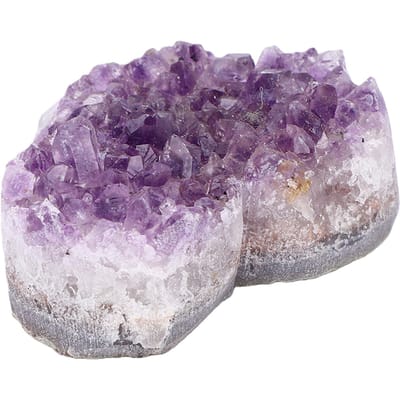 Amas d'Améthyste en Forme de Cœur Absorbe l'Énergie Négative Spécimen Géode Amas d'Améthyste pour la Méditation Décoration de Maison et de Bureau