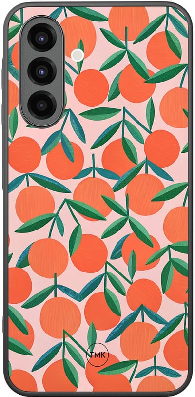 Hoesje geschikt voor Samsung Galaxy A26 - Sweet oranges - Oranje - TPU case - Print - Hardcase zwart telefoonhoesje