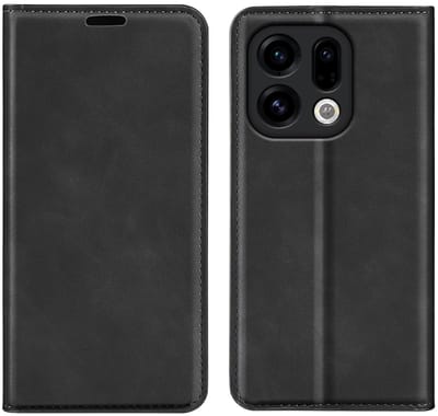 MobyDefend Hoesje - Geschikt voor Oppo Find X9 - Luxe Wallet Bookcase (Magnetische Sluiting) - Zwart