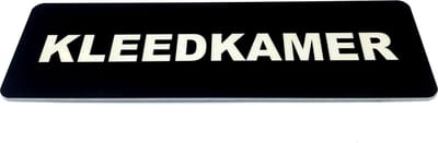 Deurbordje met tekst Kleedkamer - 150 x 50 mm (incl. dubbelzijdige tape) - zwart / wit | Geborstelde RVS-look toplaag | Gratis Verzending