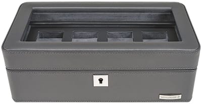 Windrose Tempora - Horlogekoffer (für 4 Uhren) 26.5 cm (grau)