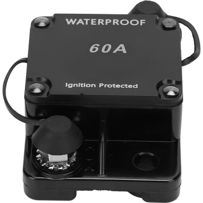 Stroomonderbreker Auto Reset Zekeringhouder Waterdicht Automatische Schakelaar DC12?24V HT?608150A black
