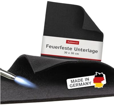 Hittebestendige vuurbeschermingsmat 30x30cm - Zwart, 5mm dik voor Soldeer- en Koffiemachinemat