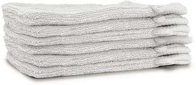 Eleganzzz Washandjes - Set van 6 - Washand 16x21cm - 420 gr/m2 - 100% Katoen - white