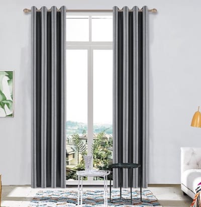 SB Line Kant en klaar Gordijn - Verduisterend - Met ringen - 140x260 cm - Grijs