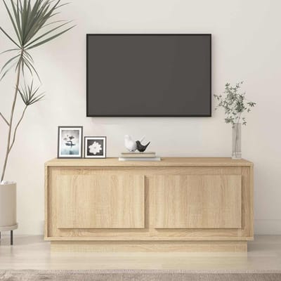vidaXL - Salontafel - 102x50x44 - cm - bewerkt - hout - sonoma - eikenkleurig