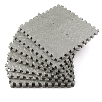 Lot de 36 tapis de sol épais en mousse EVA antidérapant pour l'intérieur, 15 x 15 x 1 cm gris foncé