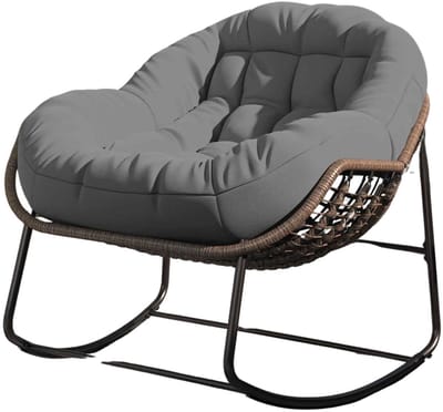 Betaalbare Goederen® Loungestoel - Grijs - loungestoel buiten - lounge stoel - loungestoelen - loungestoel tuin - lounge stoel buiten