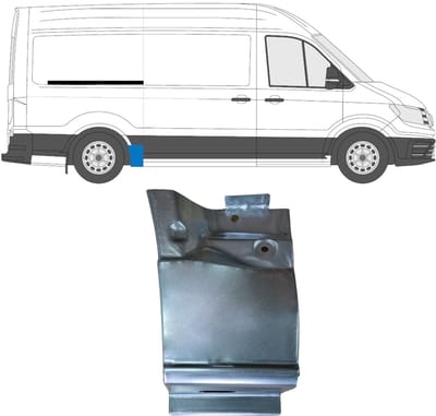 Reparatiepaneel achterspatbord voor Volkswagen Crafter 2017- / Rechts