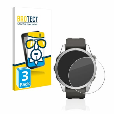BROTECT - Glas Screenprotector voor Garmin Fenix 7S Pro Solar (42 mm) - Gehard Beschermglas 9H 3 Stuks