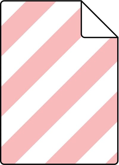 Proefstaal ESTAhome behang strepen roze en wit - 26.5 x 21 cm - 139953-S